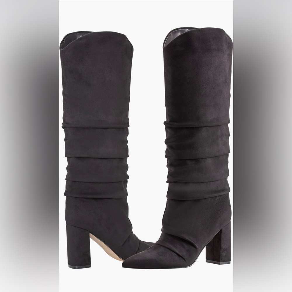 Marc Fisher Women's Fadora High Shaft Block Heel Knee High Dress Boots - NWT